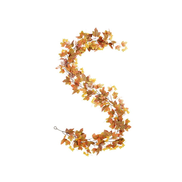 Autumn Clearance Fall Maple Frostleaf Red Vine Leaf Pendant- 6.5ft/Piece Artificial Fall Foliage Garland Thanksgiving Decor For Home Wedding Party Christmas