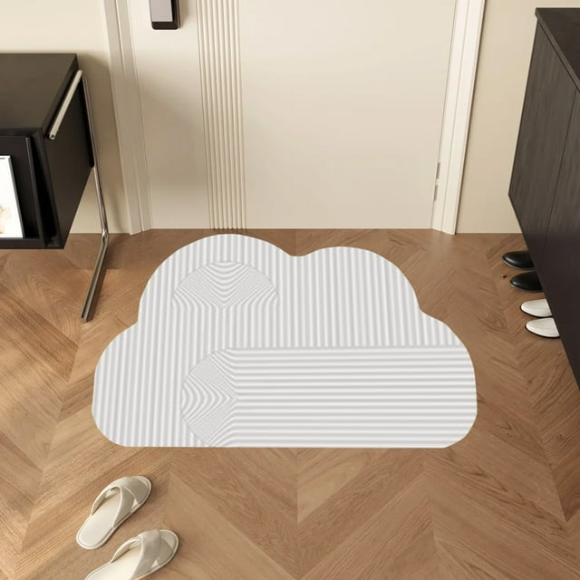 Alfombrilla De Baño De Tierra De Diatomeas, Suave, Con Forma De Nube, 80 X 50 Cm, Multicolor, Antideslizante, De Secado Rápido, Absorbente Y Fácil De Limpiar, Para Baño, Ducha E Inodoro.