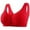 Red-1, variant on Virmaxy Womens Wireless Bra Casual Sexy Front Button Shaping Cup Shoulder Strap Underwire Bra Plus Size Extra-Elastic Wirefree Gray-1 36