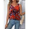 thumbnail image 4 of Zeagoo Womens Tank Tops Loose Fit V Neck Ruched Sleeveless Tops Casual Basic Banded Shirts S-XXL, 4 of 5