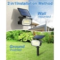 thumbnail image 6 of Solar Lights Outdoor, 4 pack 136 LEDs, Big Bright, IP65 Waterproof Auto On/Off Landscape Solar Spotlights for Yard, Garden, Pathway, Tree - Cool White, 6 of 6