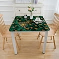 thumbnail image 3 of nygtbtfer Green Leopard Print Table Cloth, Fitted Tablecloths with Elastic Edge, Wipeable Table Cover for Kitchen Wedding  Spring St. Patrick's Day Holiday, 3 of 7