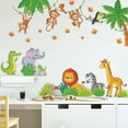 thumbnail image 5 of Jungle Animals Wall Decals Monkey Elephant Wall Stickers Baby Nursery Kids Room Living Room Wall Decor, 5 of 5