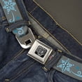 thumbnail image 2 of Buckle-Down Belt, Seatbelt Buckle Belt, Holiday Snowflakes Gray Blue, Youth 22 to 32 Inches, 2 of 9