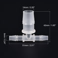 thumbnail image 2 of Uxcell 6x14x6mm OD PP Reducing Barb Hose Fitting Tee T Shape 3 Way Pipe Connector, Translucent 4 Pack, 2 of 5