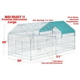 thumbnail image 2 of Mcage Large No Rust Stainless Galvanized Steel Outdoor 1-Story Puppies Enclosure with 4 Ground Stakes, 2 of 6