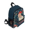 thumbnail image 2 of FORMRS School Backpack with Front Zippered Pocket 12" Student Travel Daypack, Blue Christmas Santa, 2 of 6