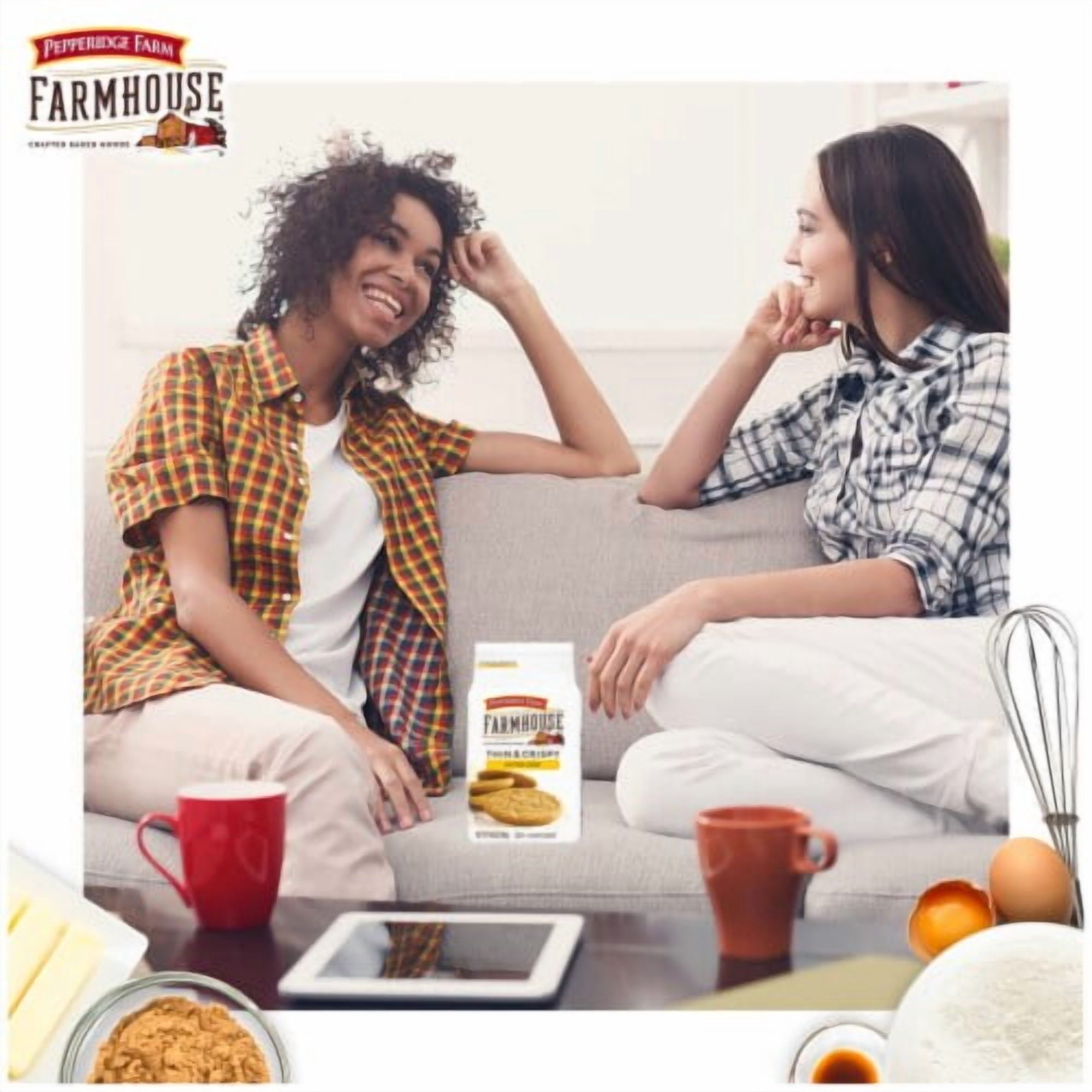 Pack of 2 - Pepperidge Farm Farmhouse Thin & Crispy Butter Crisp Cookies, 6.9 Oz Bag 6.9 oz Packaging May Vary