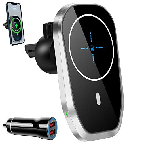 Magnetic Wireless Car Charger Compatible With Iphone 12 12 Pro 12 Mini 12 Pro Max Mag Safe Case 360 Rotation Auto Alignment Strong Magnet Air Vent Phone Car Mount Holder Charger Walmart Com Walmart Com
