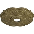thumbnail image 3 of Ekena Millwork 18"OD x 3 1/2"ID x 1 1/2"P Rotherham Ceiling Medallion (Fits Canopies up to 3 1/2"), Hand-Painted Mississippi Mud Crackle, 3 of 6