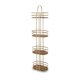 thumbnail image 1 of Mueble Para Baño Estantería Almacenamiento Para Baño de 4 Niveles Organizador De Baño Metalico Dorado con Madera Acacia, 1 of 10