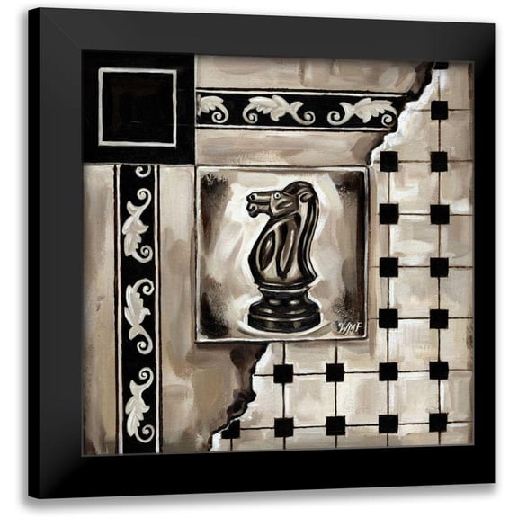 Fields, Wendy 12x12 Black Modern Framed Museum Art Print Titled - Chess I