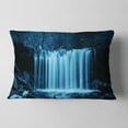 thumbnail image 2 of Designart Waterfalls in Wood Black and White - Landscape Printed Throw Pillow - 12x20, 2 of 5