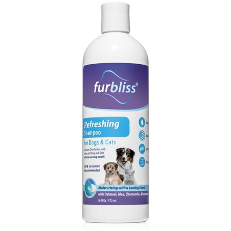 Furbliss Refreshing Dog & Cat Pet Shampoo with Essential Oils - No Wet Dog Smell, Tear Free, Smelly Dog Relief