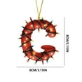 thumbnail image 3 of JeashCHAT 26 Initial Letter Christmas Ornaments, Personalized Christmas Initial Ornaments Acrylic Pendant Christmas Tree Hanging Decorations Xmas Gifts, 3 of 7