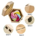 thumbnail image 3 of Jabón de baño con flores de rosas multicolores con caja de madera, jabón de rosas en caja de regalo, cofre de almacenamiento de bricolaje para aniversario, cumpleaños, boda, día de San Valentín, día, 3 of 6