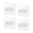 thumbnail image 1 of Wosthever Colgadores de pared, ganchos transparentes autoadhesivos de 2kg, soportes de plástico para baño, organizadores de cortinas para el Almacenamiento y organización del hogar 4 piezas, 1 of 6