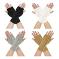 thumbnail image 1 of 4 Par Guantes Sin Dedos Mujer Invierno Frío Regalos Navidad, 1 of 8