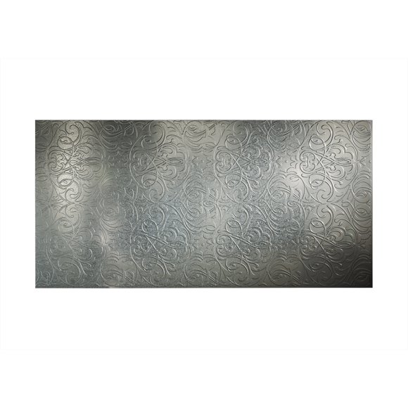 FASÄDE Easy Installation Damask Galvanized Steel Wall Panel (4' x 8' Panel)