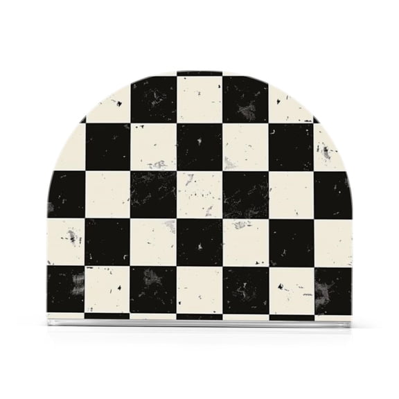 Checkerboard Pattern Napkin Holders for Tables Napkin Stand Paper Holder Organizer Tabletop Tissue Box Dispenser