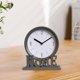 thumbnail image 5 of 2 Piezas de Reloj de Escritorio, Repisa Decorativa para El Hogar, Fácil de Leer, Chimenea, Sin Tictac, Estante de Oficina, Relojes de Mesa para Decora Beige gris oscuro perfecl Reloj de pared, 5 of 8
