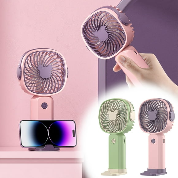 Xihbxyly Mini Ventilador Usb, Portátil, Batería de 8 Horas de Duración, Soporte Multifuncional, Velocidad Ajustable, Opción de Ventilador de Escritorio, Ideal para Viajes Al Aire Libre, Tamaño Compac