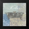 thumbnail image 2 of Gibbons, Lauren 12x12 Black Modern Framed Museum Art Print Titled - Relax Bath Tub, 2 of 5