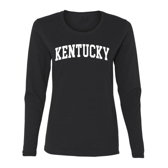 Wild Bobby State of Kentucky College Style Women Graphic Long Sleeve Tee