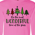 thumbnail image 4 of Inktastic It's the Most Wonderful Time of the Year Fun Christmas Trees Long Sleeve T-Shirt, 4 of 5