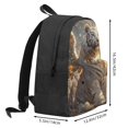thumbnail image 2 of Lsque Golden White Tiger Pattern Adult Backpack – Durable & Lightweight PU Canvas Storage Bag , 15” Laptop Compartment, and Multiple Pockets, 2 of 6