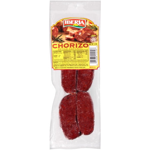 Iberia Chorizo Sausage, 5 oz, Delicious hot Spanish dry sausage with a