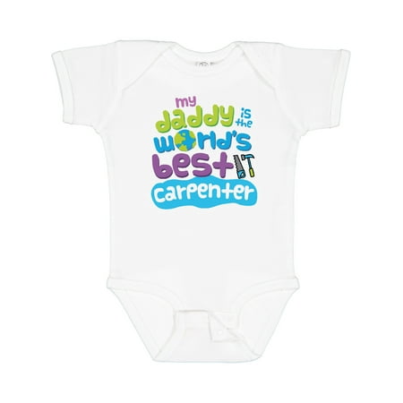 

Inktastic My Daddy is the Worlds Best Carpenter Gift Baby Boy Bodysuit