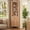 Natural Oak, variant on 68" Tall Fluted Corner Cabinet for Bathroom, Modern Living Room & Kitchen - 5 Adjustable Shelves, Space-Saving Storage, Curved Profile Design White