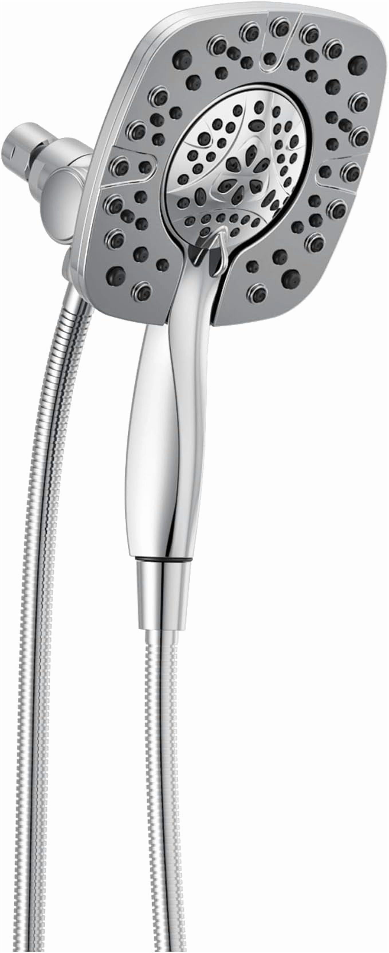 SERABETTO High Pressure Filtered  Shower Head, 2-in-1 Dual Shower Head with Filtered Shower Head& Snap on Handheld Showers High Pressure 8″Square, Handheld Rain Shower Filter Combo with Self-adhesive