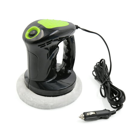 DC 12V Black Green Round Waxing Buffing Electric Waxer Polisher Machine for (Best 12v Car Polisher)
