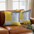 thumbnail image 3 of Abstract Graffiti Art Throw Pillow Cover Vintage Yellow Gary Street Art Cotton Linen Cushion Cover Throw Pillow Case with Invisible Zipper for Couch Sofa Bed Chair Car 26x26 Inch, 3 of 9