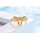 thumbnail image 4 of Anillos para mujer, regalos para mujer, anillo de abeja para mujer con incrustaciones de circonita, anillos de dedo dos en uno, 4 of 5