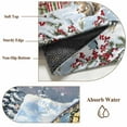 thumbnail image 6 of Round Rugs 5 Ft, Snowman Christmas Non Slip Area Rugs for Kitchen Bedroom Entryway, Xmas Tree Gifts Snowflake Winter Washable Carpet Runner Rug Floor Mats for Bedroom Home Decor, 6 of 9