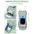thumbnail image 5 of Insulated Water Bottle Carrier Bag with Strap & Handle for 30oz 40oz Tumbler Cup Holder Pouch with Phone Pocket & Straw Cover, Green, 5 of 7
