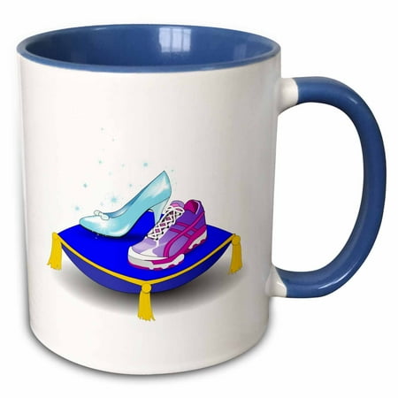 3drose Running Shoe And Princess Glass Slipper High Heel On Pillow