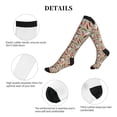 thumbnail image 5 of Lsque Colorful Chili Pattern Sport Compression Socks for Men & Women 15-20 mmHg Knee High Nurse Pregnant Running Medical and Travel Athletic, 5 of 6