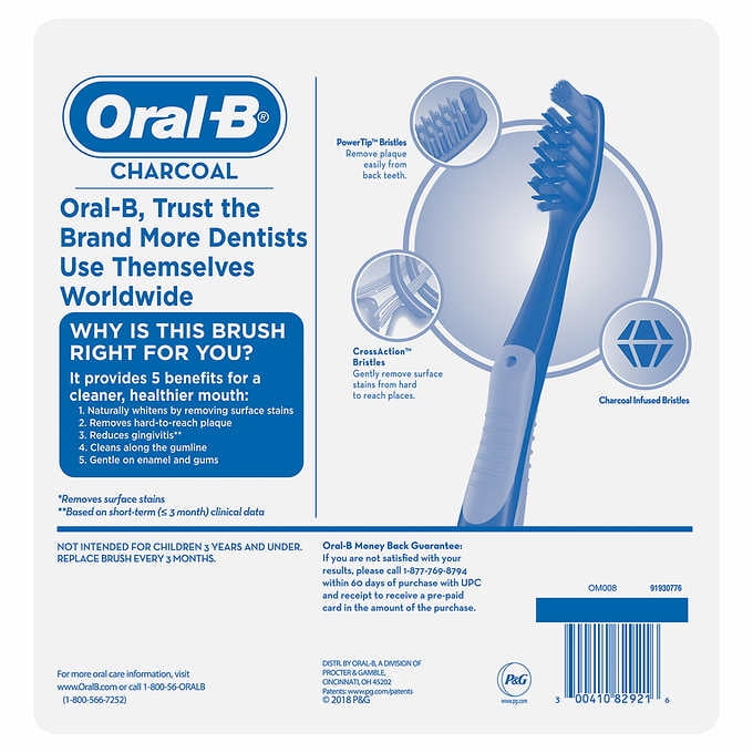 oral b charcoal infused toothbrush