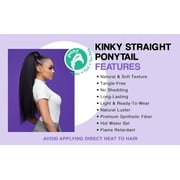 Darling Kinky Straight Wrap Around Ponytail, 26 inch,1, Female, Adult