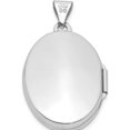 thumbnail image 4 of 14K White Gold Polished Oval Locket (28 X 17.1) Made In China xl352, 4 of 6