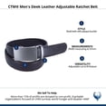 thumbnail image 5 of CTM  Sleek Leather Adjustable Ratchet Belt (Men), 5 of 5