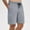 Gray, variant on BLTIBY Mens Casual Shorts Summer Solid Color Elastic Waist Drawstring Comfortable Fashion Short Pants with Pockets 2025 Dark Gray XL