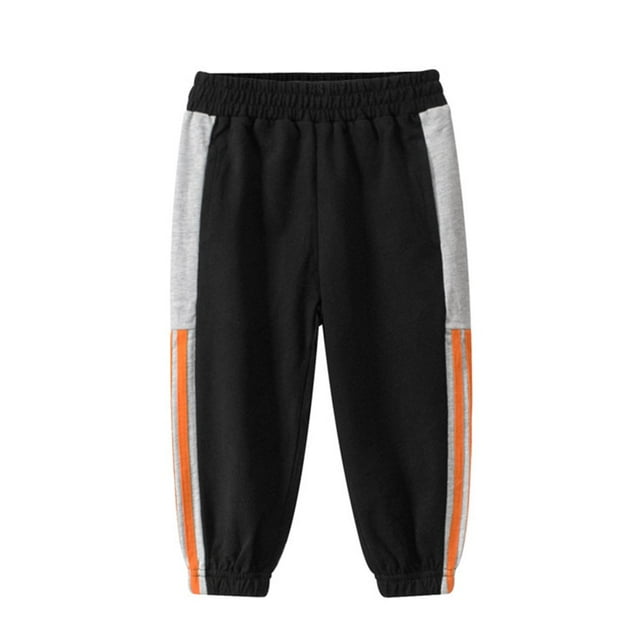CHUANK Pantalon de Jogging pour Garçons Enfants pour Tout-Petits de 1 à 9 Ans Pantalon à Bas Resserré Pantalon d'Entraînement Doublé de Printemps pour Enfants