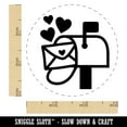 thumbnail image 2 of Cute Mailbox with Hearts Self-Inking Rubber Stamp Ink Stamper - Purple Ink - Small 3/4 Inch, 2 of 7