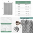 thumbnail image 6 of Grey Geometric Balloon Curtains for Windows, Bedroom Curtains 54 Inch Length, Modern Pure Color Abstract Striped Tie Up Curtains Panels Thermal Insulated Bathroom Curtains Window 42"x54", 6 of 8