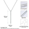 thumbnail image 5 of ChicSilver Vertical Bar Necklace Sterling Silver Dainty Long Necklace Y-Shaped Pendant Necklace Jewelry for Women Gift, 5 of 9